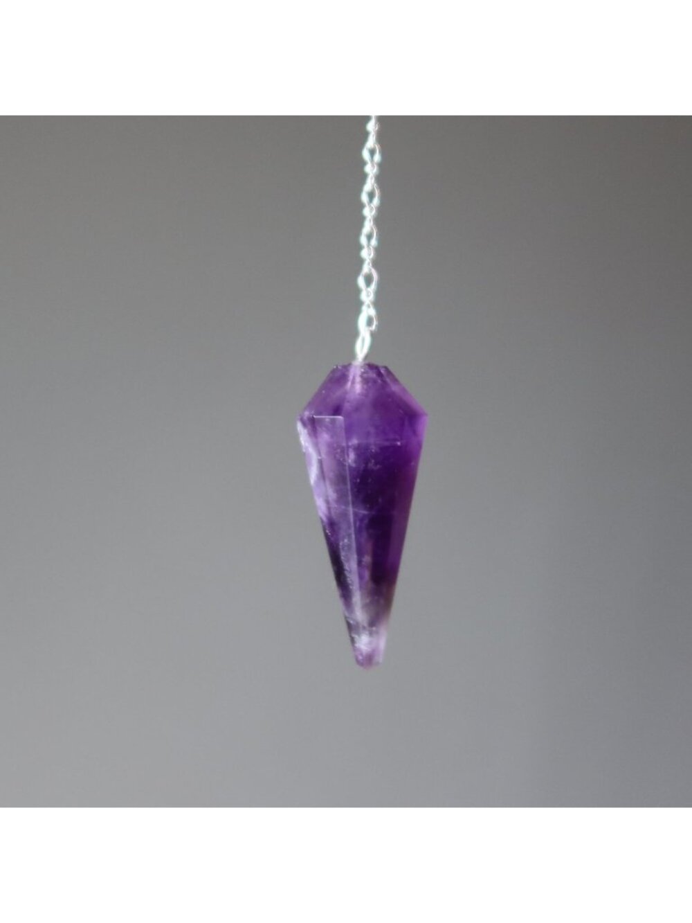 Amethyst Pendulum Answer Me Sterling Silver Faceted Purple Crystal Dowsing Tool
